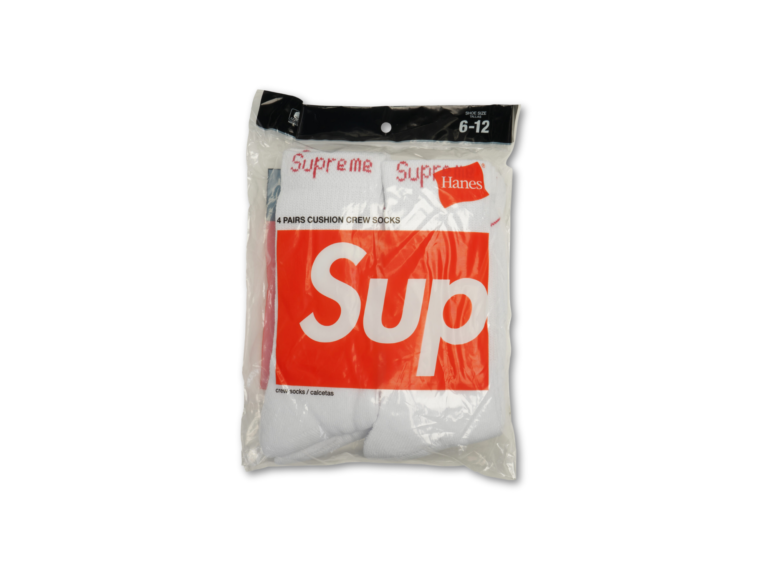 Supreme Hanes Skarpety 4Pak 6-12 White
