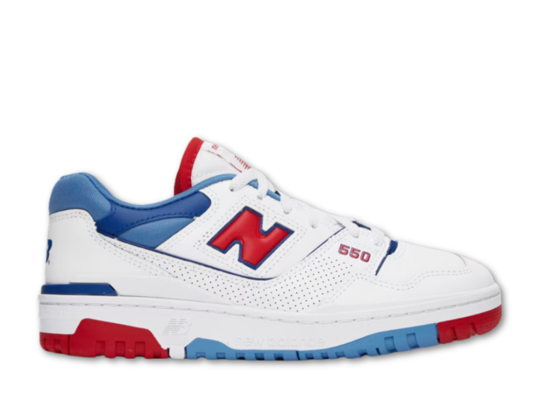New Balance White & Blue 550 Sneakers Dimensiune 43
